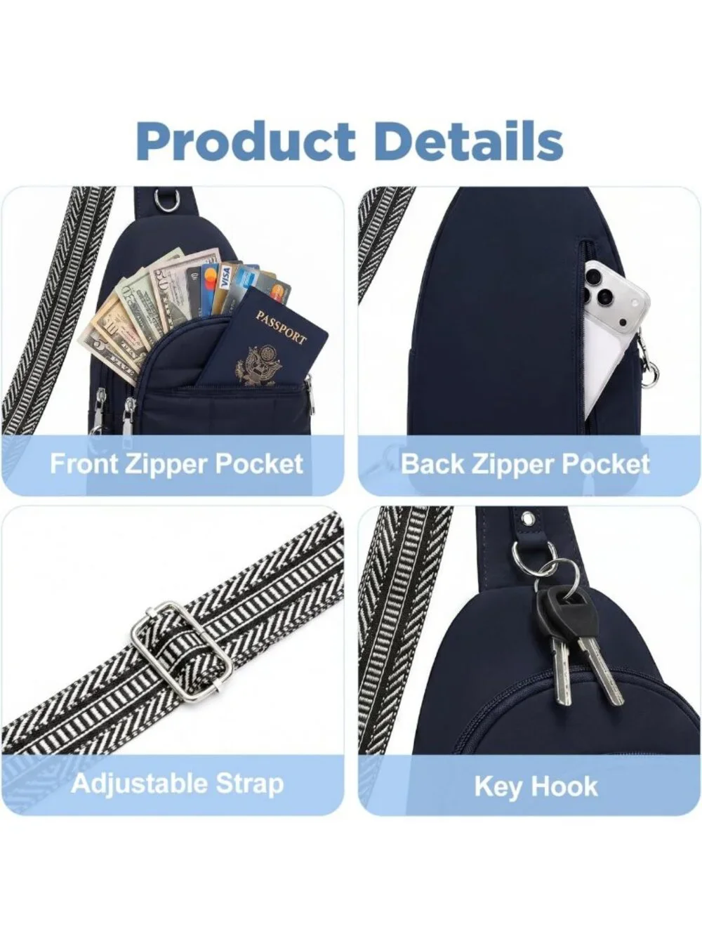 Stylish Anti-Theft Sling Bag for Women | Lightweight RFID Crossbody Purse